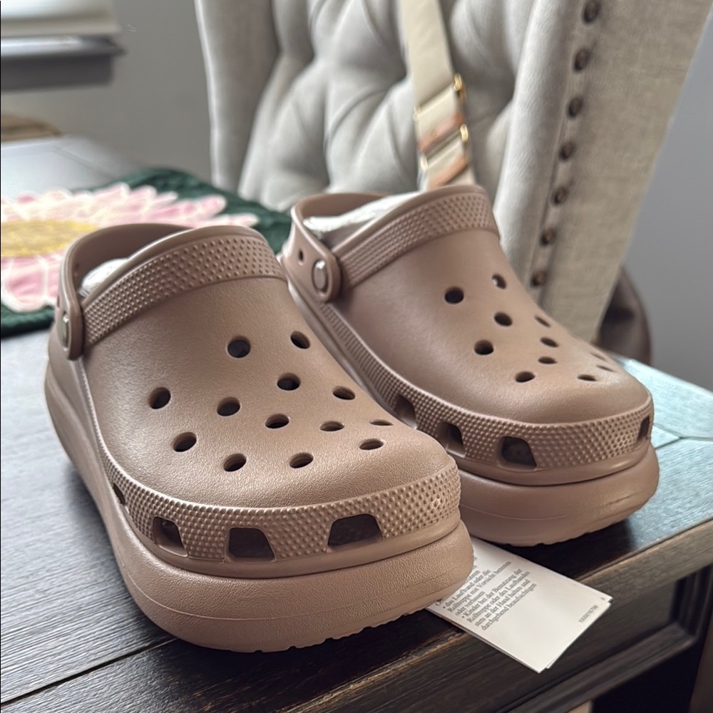 CROCS Brown Mules & Clogs with Signature Perforated Design